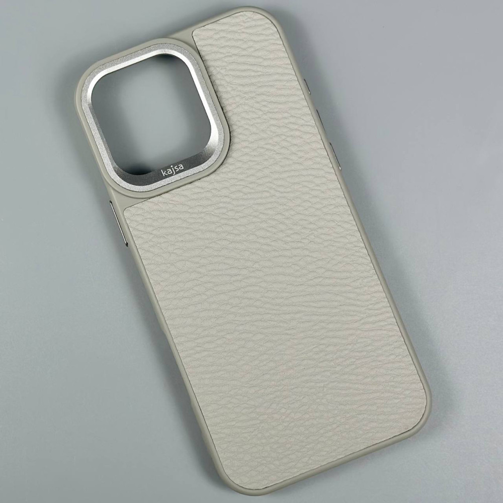 Чохол Kajsa Snake Magnetic для IPhone 16 Pro Max (Світло сіра)-0
